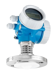 Endress+Hauser Micropilot FMR52 80GHz radar level transmitter with PTFE flange seal and encapsulated antenna, designed for aggressive liquids and corrosive media measurement. Genuine E+H instrument supplied by Yunrui Controls.