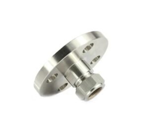 316L stainless steel raised face flange to compression fitting adapter for pressure transmitter process connections with ANSI Class 150 rating